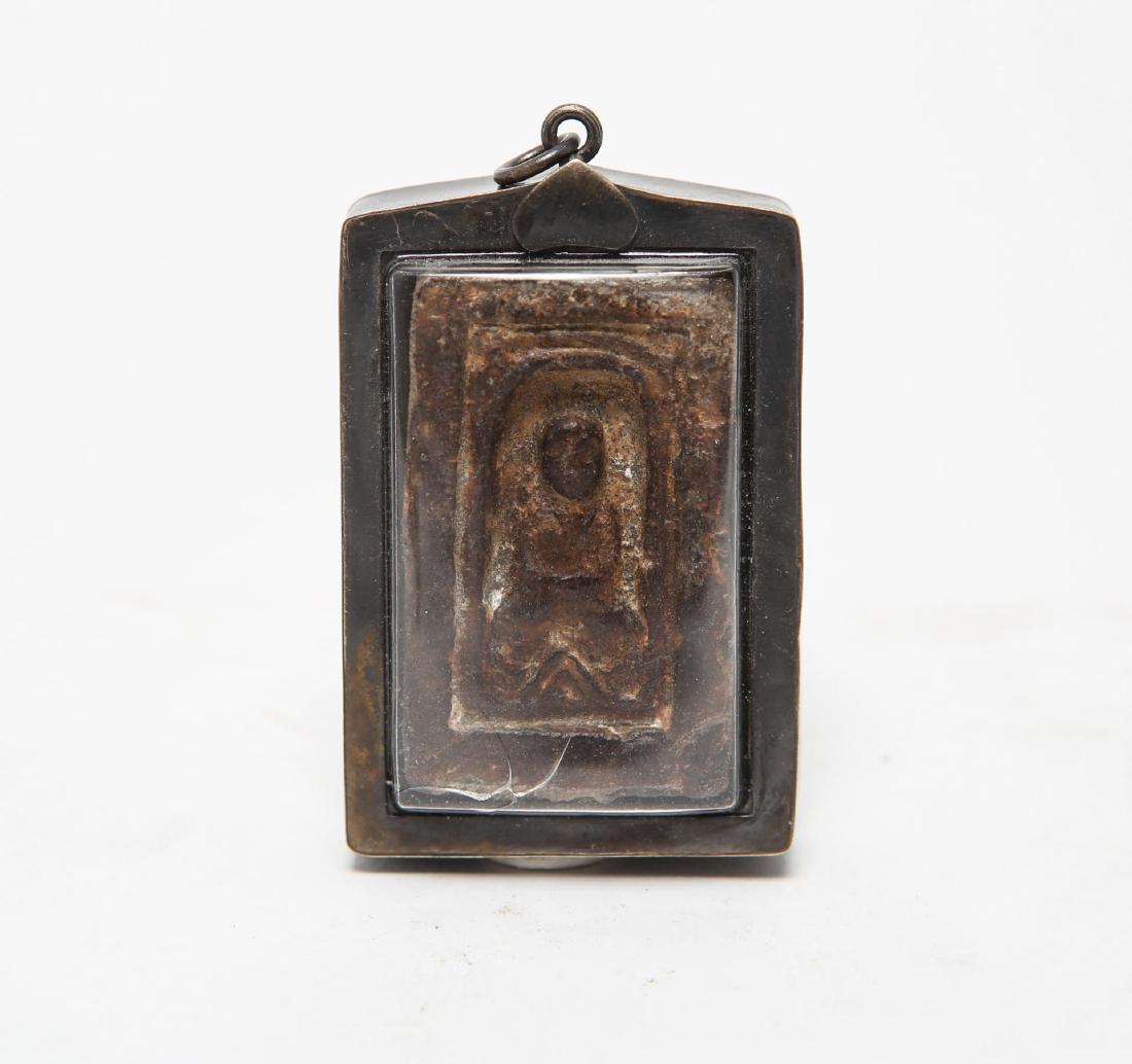 Boon Thai Buddha Amulet Pendant, Silver-Tone Metal (1 of 6)