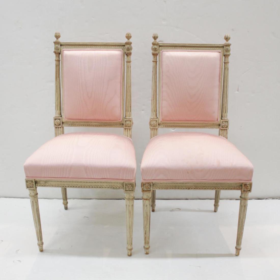 Venetian-Manner Side Chairs, White-Painted Wood, 2 (1 of 14)