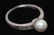 Pearl & Diamond Ring in 18K White Gold, Vintage - 2