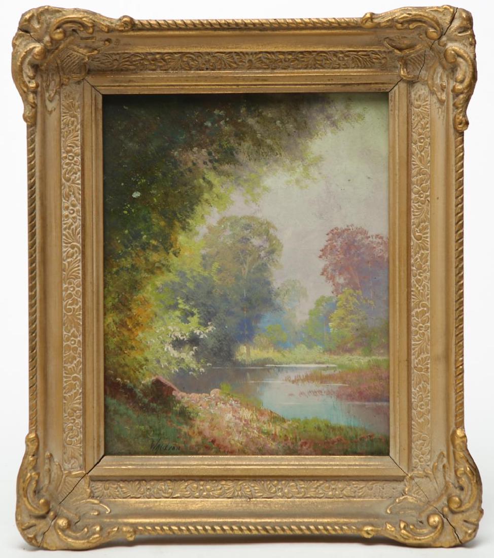 Signed Waldron Landscape Oil Painting