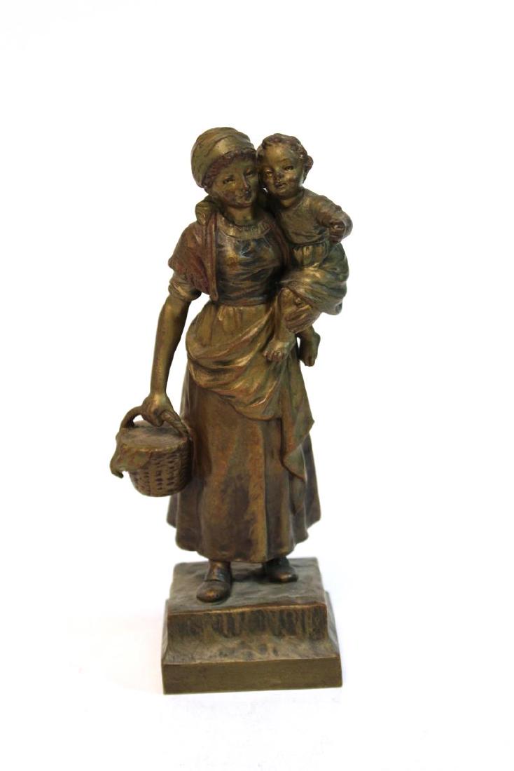 Carl Kauba, "Mother & Child" Bronze Sculpture (1 of 11)