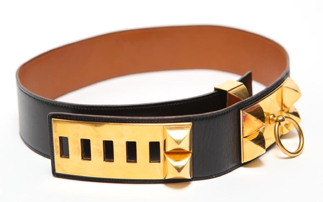 Hermes Collier De Chien Lady's Belt, Black Leather (1 of 4)