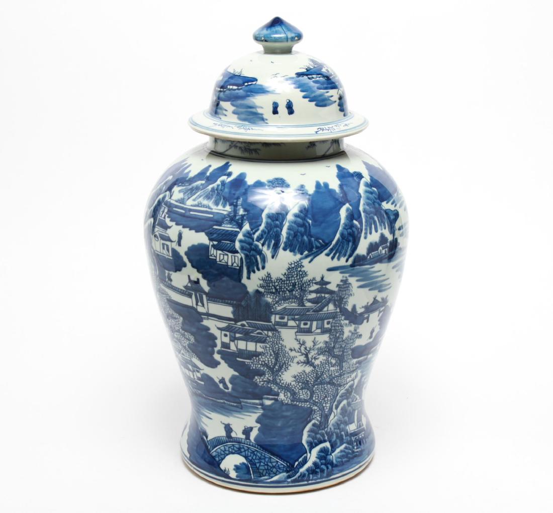 Chinese Blue & White Porcelain Baluster Urn (1 of 8)