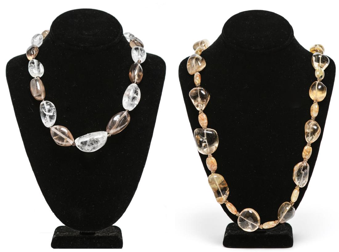 Tumbled Clear Smokey Rutilated Quartz Necklaces, 2 (1 of 9)