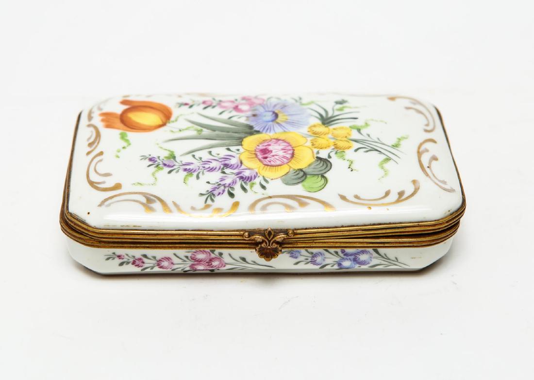 French Porcelain Limoges Trinket Box, Antique (1 of 5)