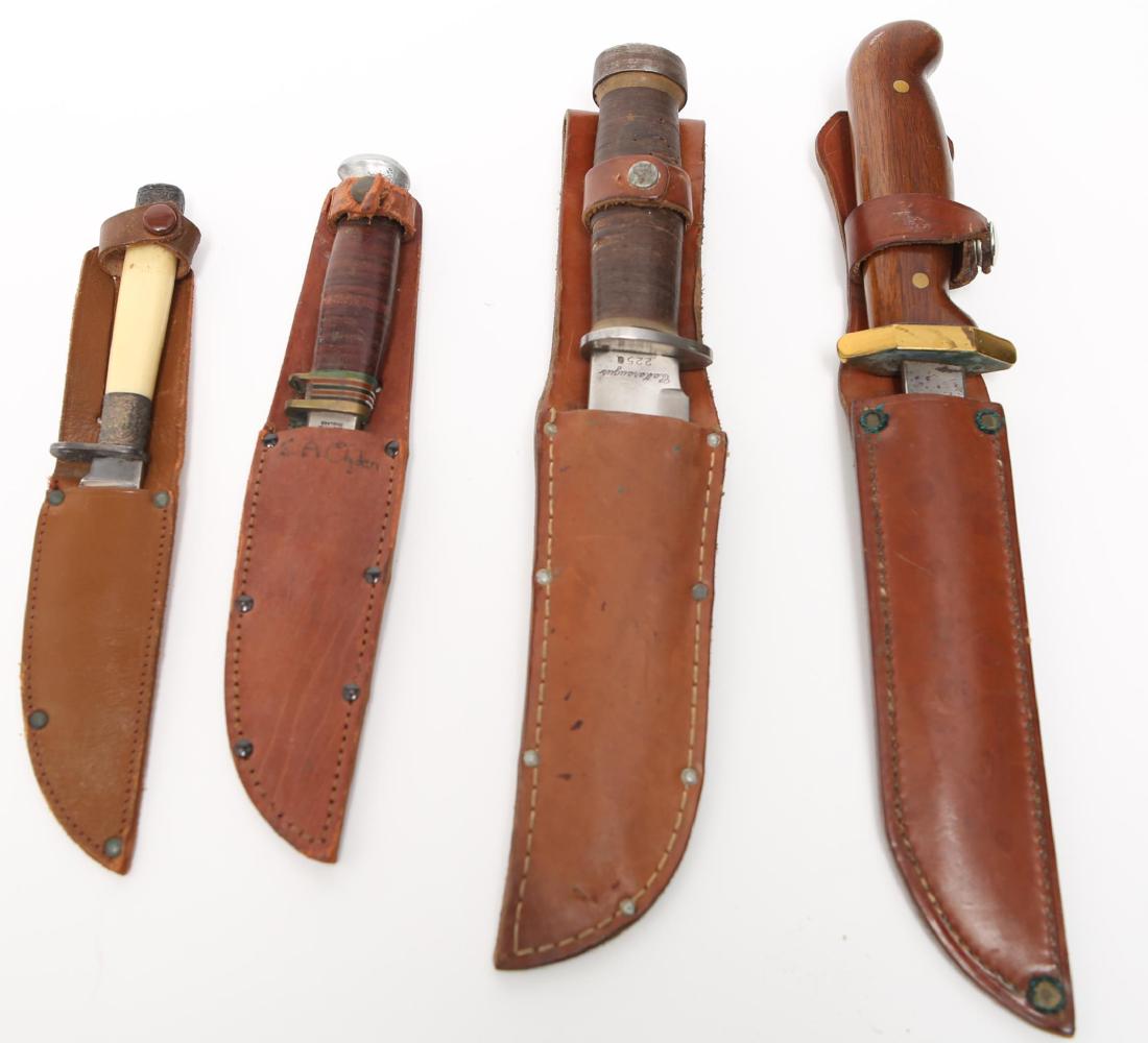 Vintage Hunting Knives with Leather Sheaths, 4 (1 of 16)
