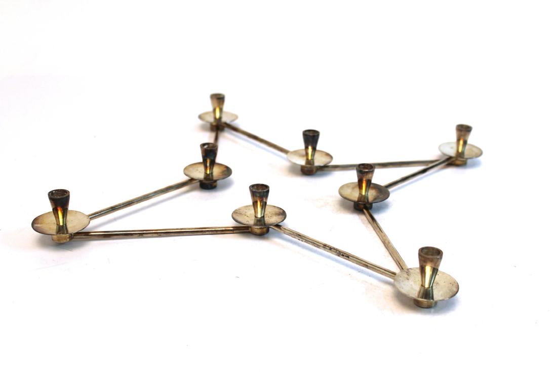 Judaica Mid-Century Modern Silver Menorah (1 of 10)