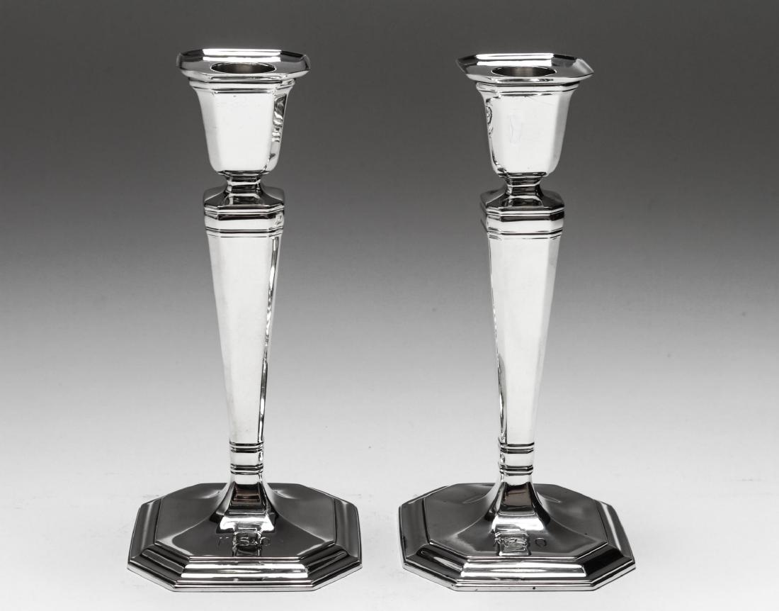 Art Deco Tiffany & Co. Silver Candlesticks, Pair (1 of 4)