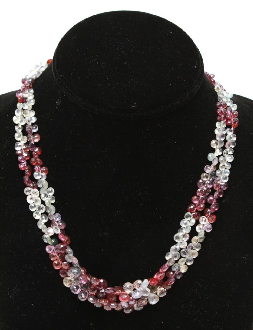 18K Gold & Rare Briolette-Cut Sapphires Necklace (1 of 4)