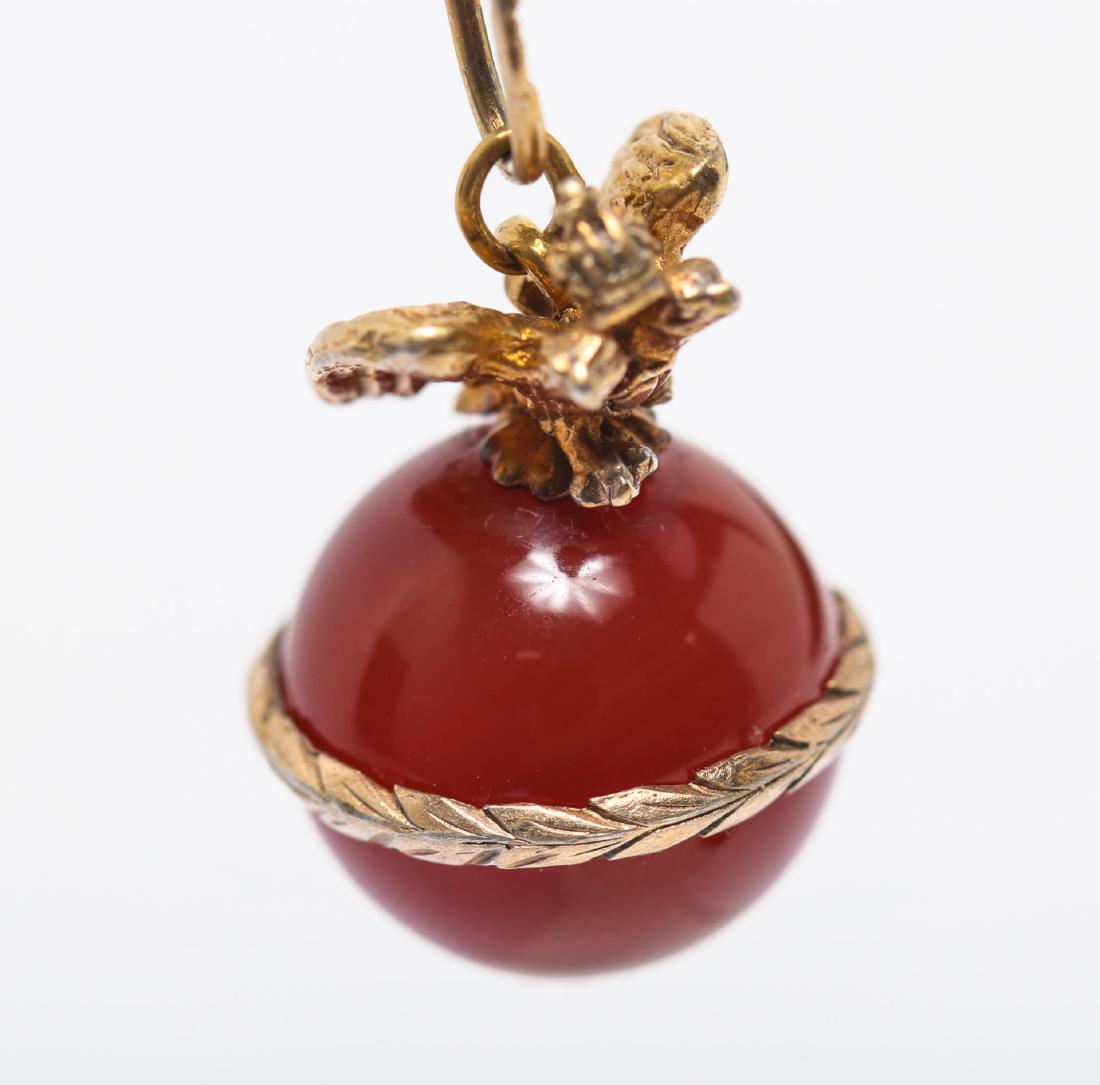 Russian Eagle & Orb Pendant, Silver & Carnelian (1 of 5)