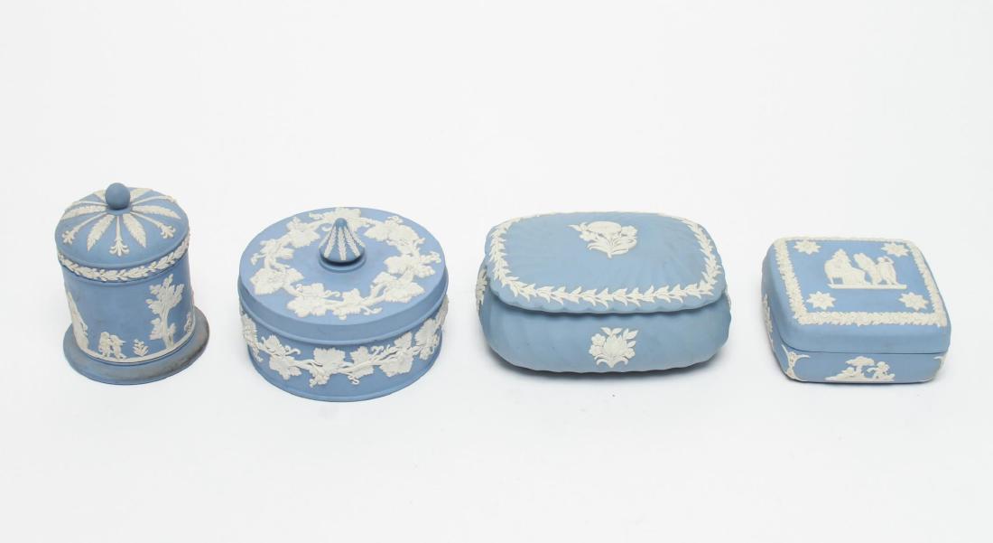 Wedgwood Blue & White Jasperware Trinket Boxes, 4 (1 of 12)