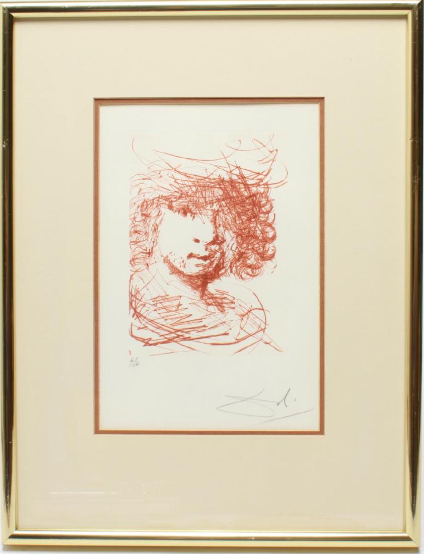 Salvador Dali "Rembrandt" Drypoint Etching (1 of 5)