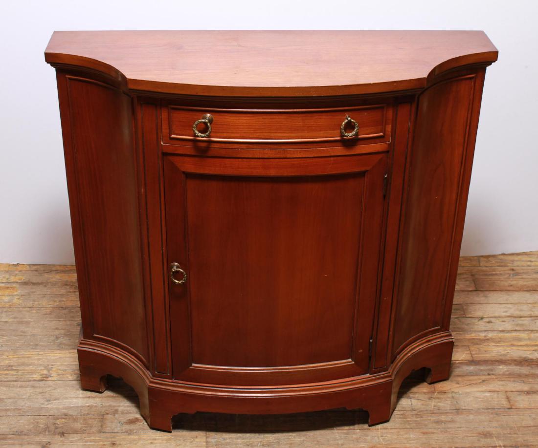 French Walnut-Veneered Shaped Cupboard, Antique (1 of 6)
