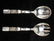 Georg Jensen Sterling "Scroll" Salad Servers, Pair