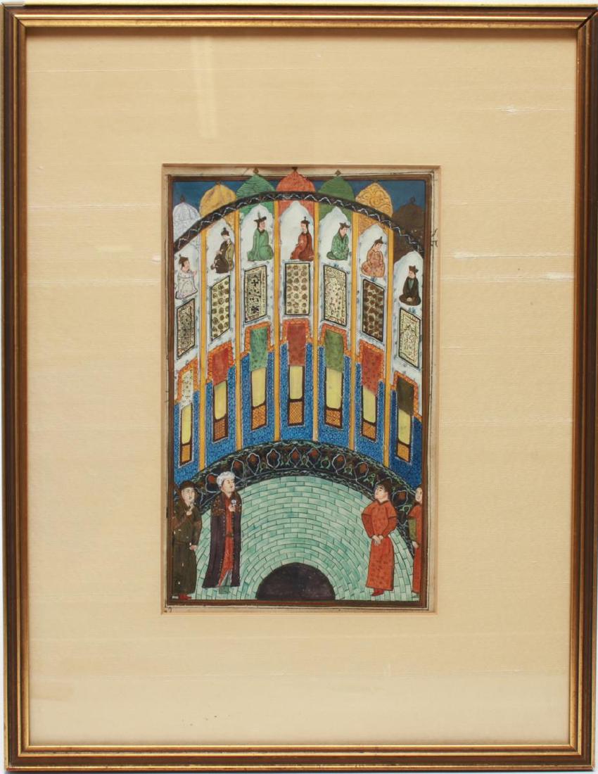 Persian Miniature Manuscript Painting, 19th C. (1 of 4)