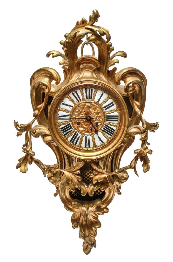 Lerolle Freres Gilt Bronze Cartel Clock c. 1870 (1 of 20)