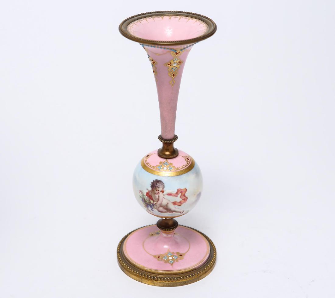 Sevres -Manner Porcelain, Enamel & Ormolu Vase (1 of 6)