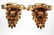 Italian Rococo-Manner Giltwood Wall Brackets, Pr