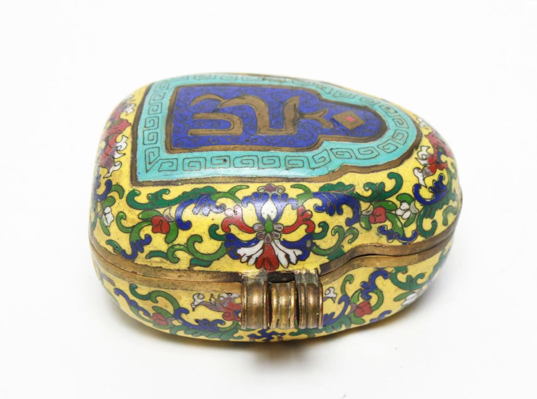 Chinese Cloisonne Hinged Pendant Box (1 of 6)