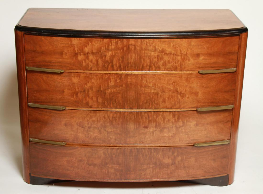 Kling Art Deco Bow Front Wood Dresser 1930s (1 of 7)
