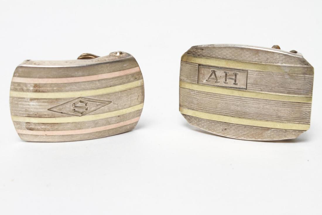 Art Deco Sterling Silver & 14K Gold Belt Buckles 2 (1 of 4)