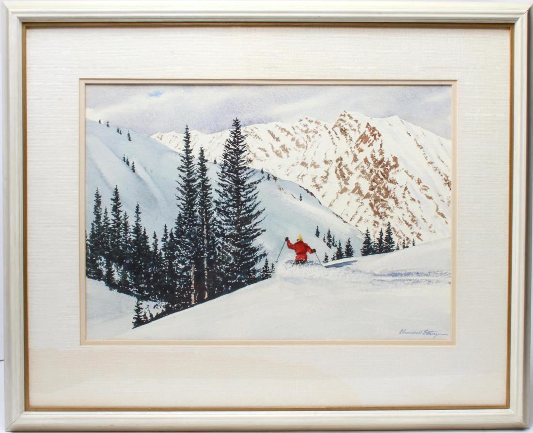 Churchill Ettinger Stratton Mountain Watercolor (1 of 7)
