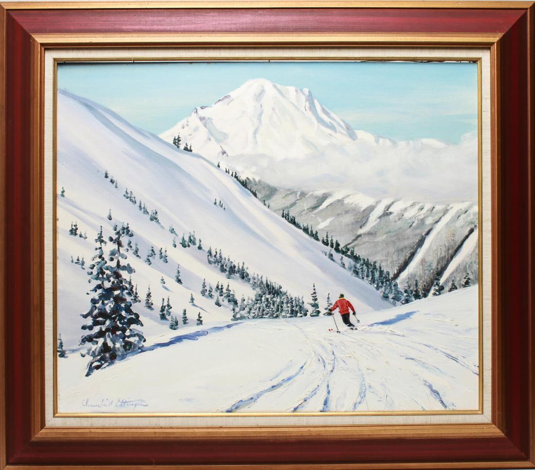 Churchill Ettinger "Rainer From Crystal Mt" Oil (1 of 9)