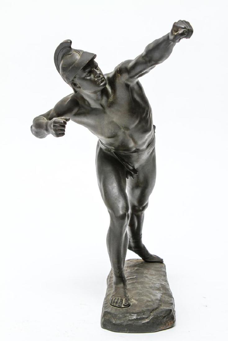 Victor Heinrich Seifert (after), Archer - Bronze: Victor Heinrich Seifert (Austrian, 1870-1953, after), black-patinated bronze figure of an archer, the Classical image depicting a powerfully muscled young man, nude save for a sash and cap, the base i