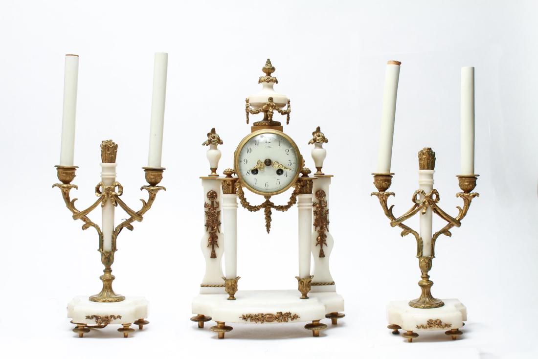 French Ormolu & Alabaster Garniture Set 19th C (1 of 12)