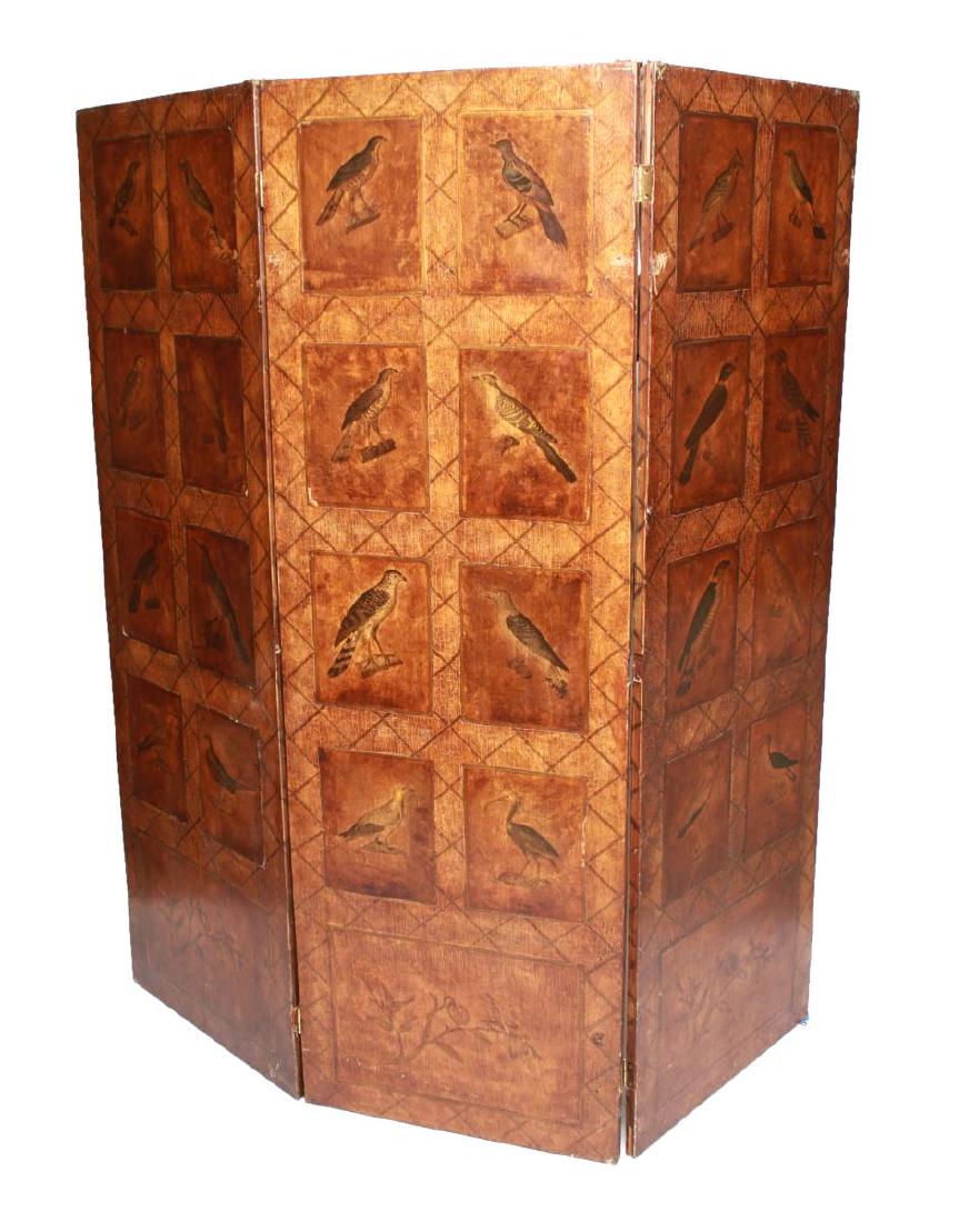 Early 20th C. Decoupage Three Panel Floor Screen (1 of 7)