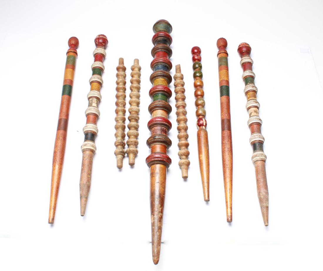 Croquet Stakes / Spikes 9 Pieces Antique & Vintage (1 of 8)