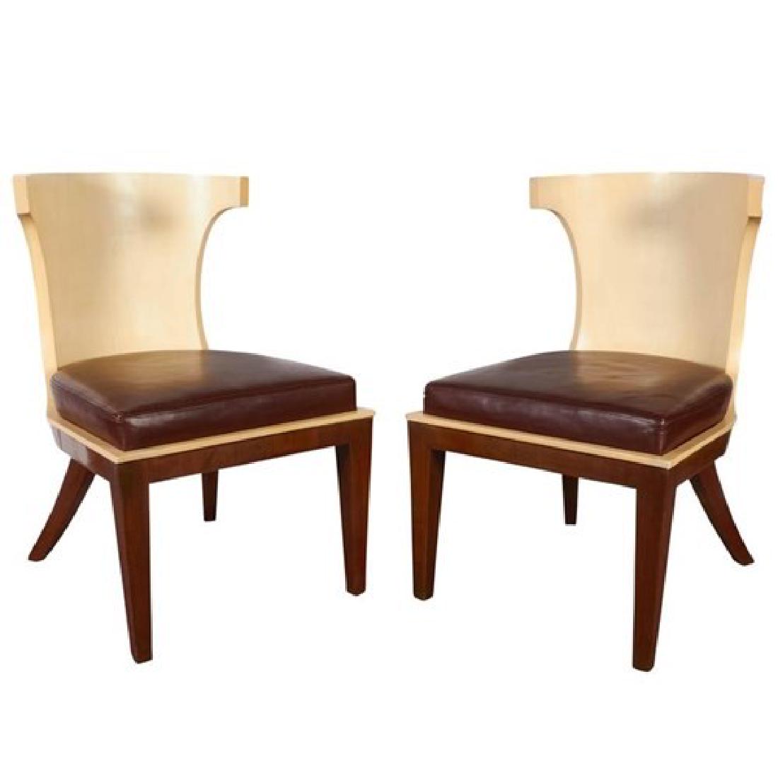 Ernest Boiceau Art Deco Gondola Chairs, Pr (1 of 8)