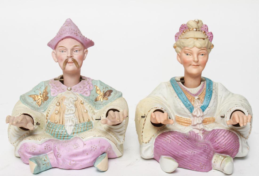 German Bisque Porcelain Chinoiserie Nodders (1 of 7)