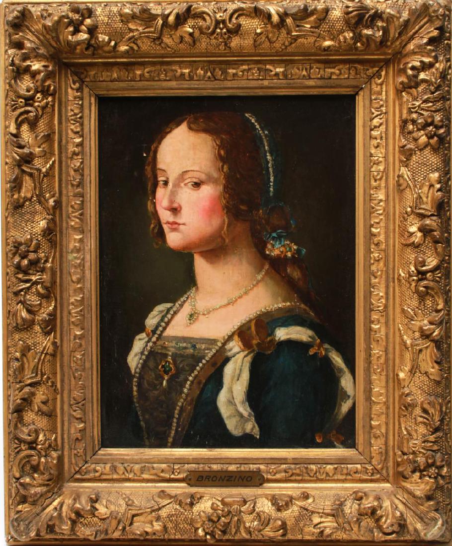 Portrait, Lady in Renaissance Dress, Oil on Panel (1 of 5)