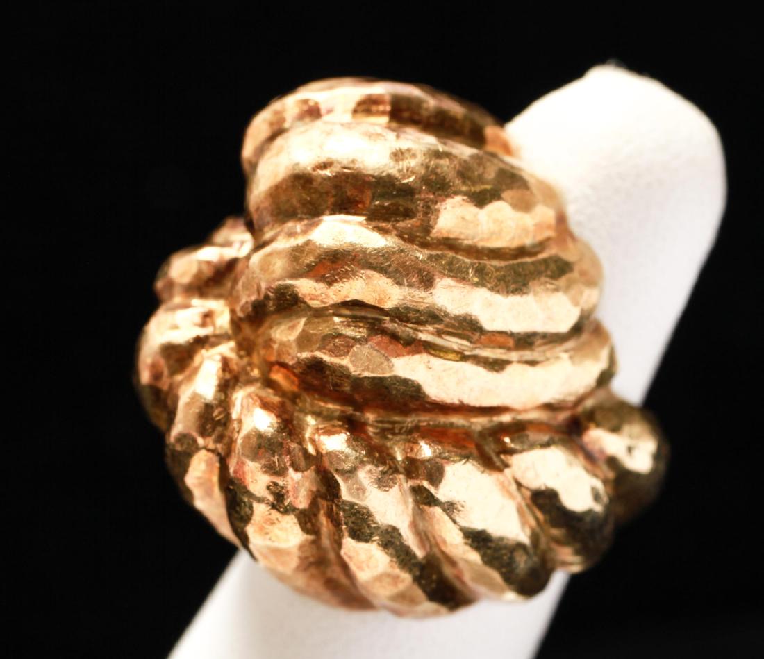 Webb 18K Yellow Gold Hammered Knot Ring (1 of 8)