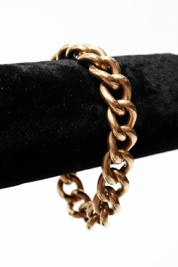 14K Yellow Gold Large Linked Bracelet (1 of 4)