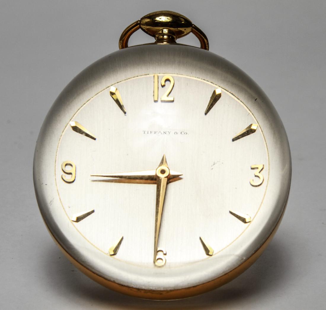 Tiffany & Co. Acrylic Sphere Gold-Tone Desk Clock (1 of 13)