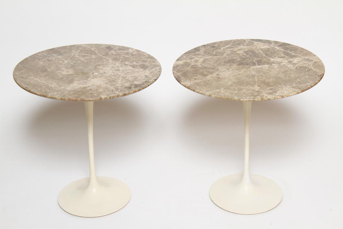 Eero Saarinen Knoll Marble Tulip Side Tables, Pair (1 of 6)