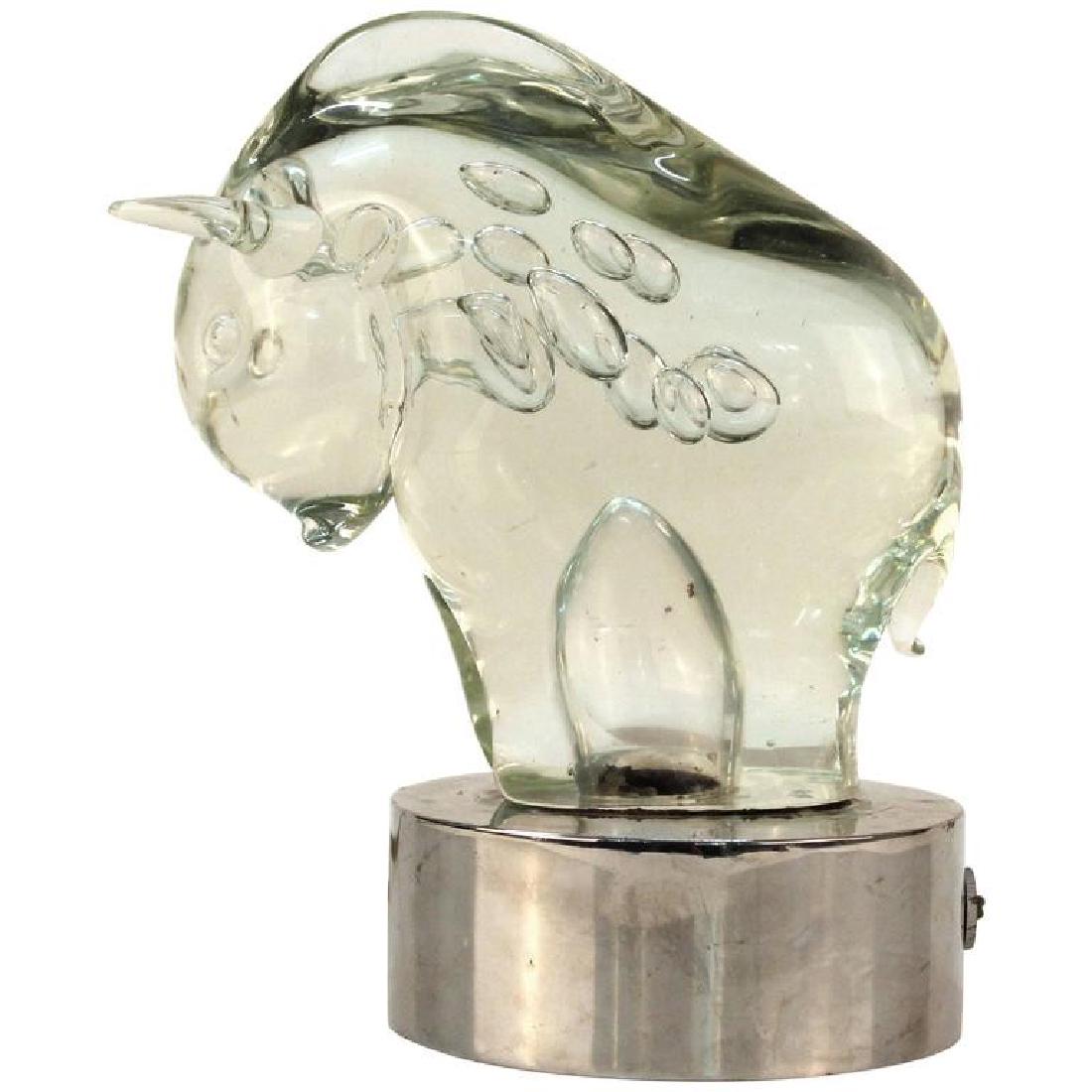 Cenedese Murano Glass Bull Lamp, Mid-Century (1 of 6)