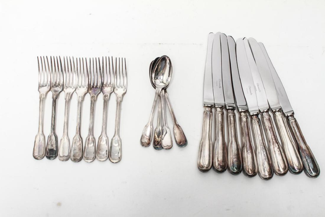 Christofle "Chinon" Silver Plate Flatware, 18 Pcs (1 of 13)