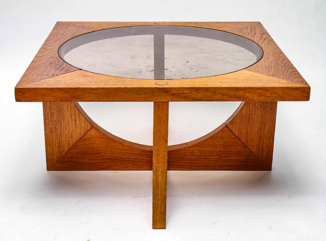 Mid-Century Modern Wood & Glass Low Side Table (1 of 6)