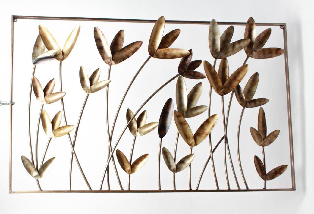 Mid-Century 3-D Gilt Metal "Leaves" Wall Decor (1 of 3)