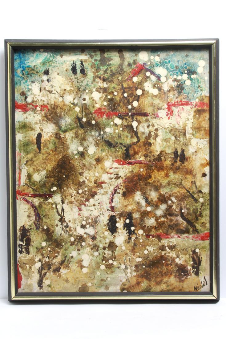 Nicolas, Abstract Composition Acrylic on Masonite (1 of 4)