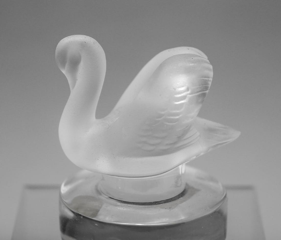 Lalique "Swan" Paperweight, Satin & Clear Glass (1 of 3)