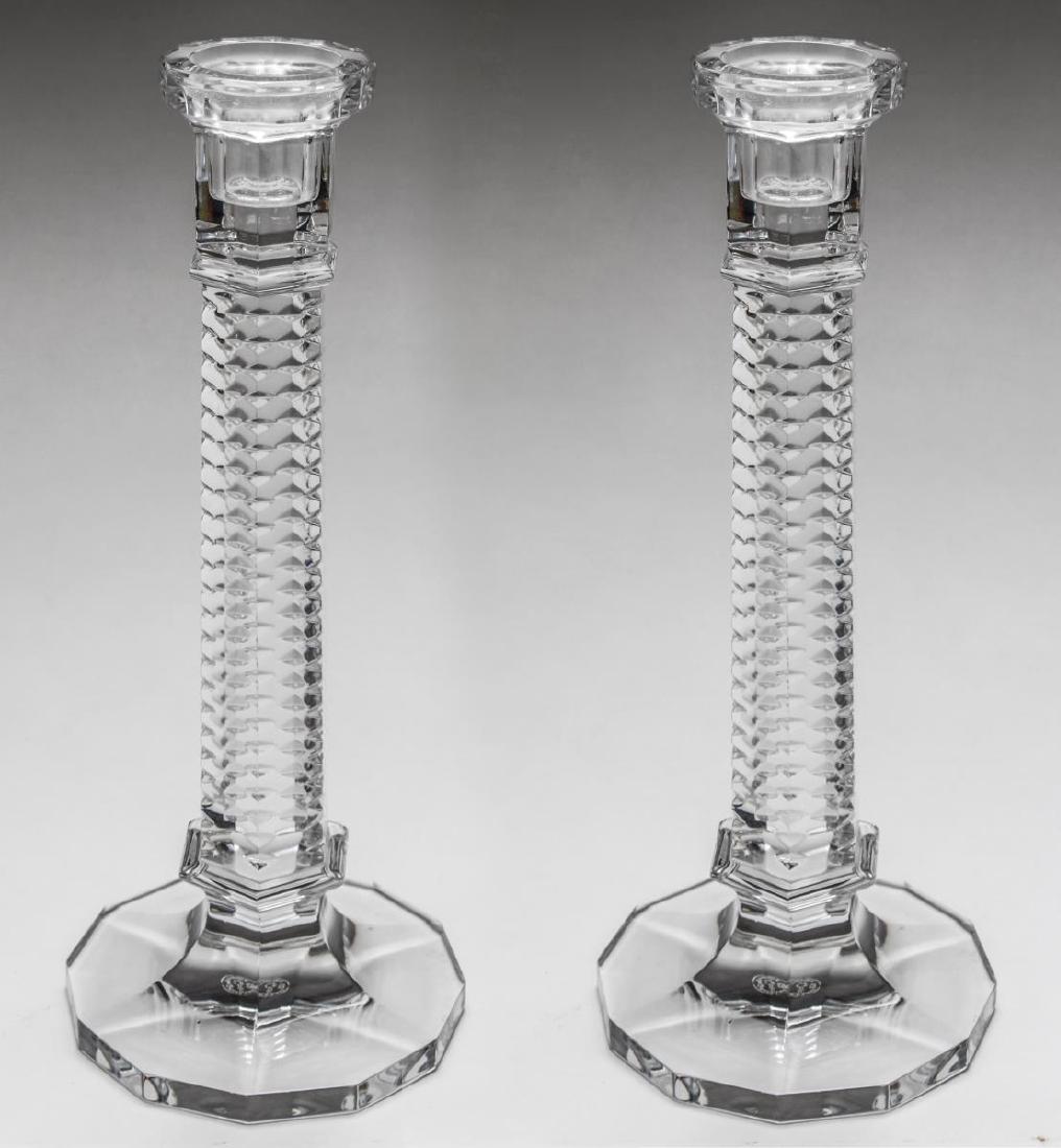Baccarat Crystal "Perles" Candlesticks, Pair (1 of 6)