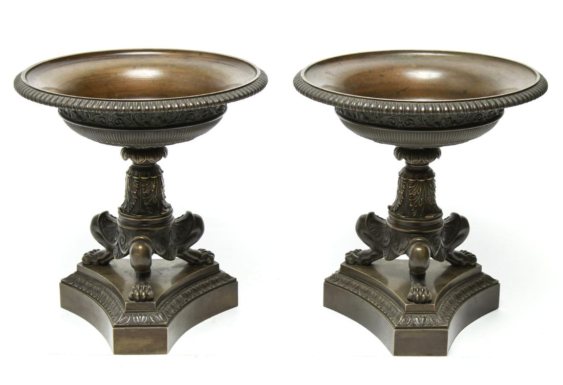 English Regency Bronze Tazza Compotes c. 1820 (1 of 12)