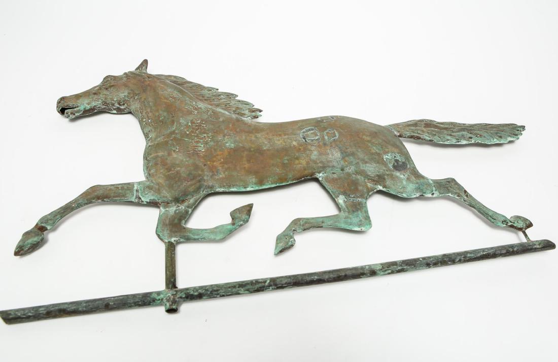 American Folk Art Copper Running Horse Weathervane (1 of 4)