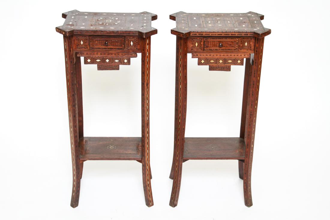 Syrian Mother of Pearl Parquetry Side Tables, Pair (1 of 12)