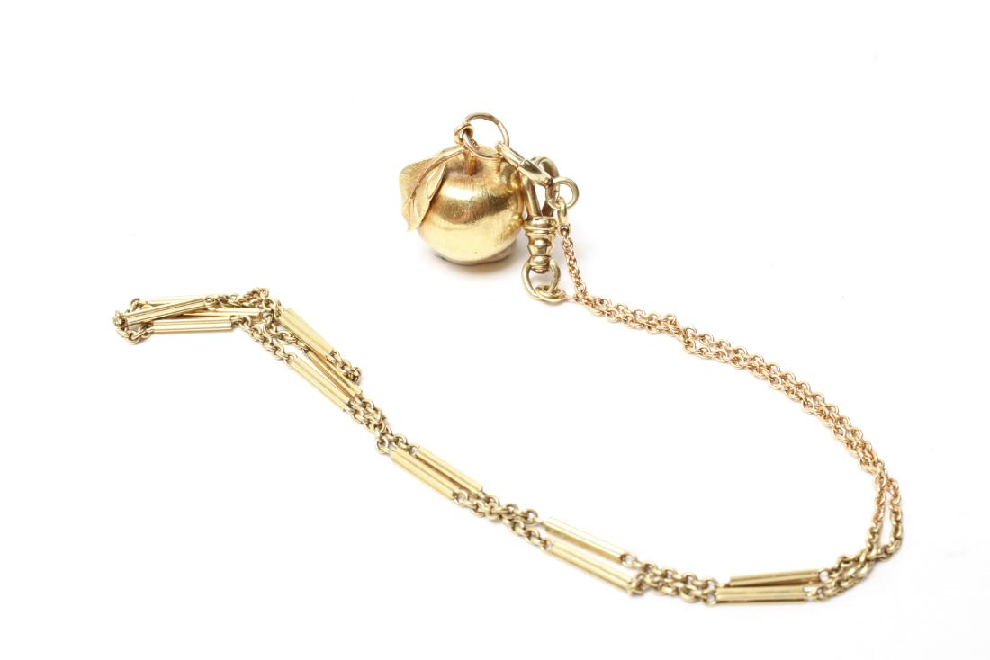 14K Gold Apple Charm / Pendant & Fob / Necklace (1 of 7)