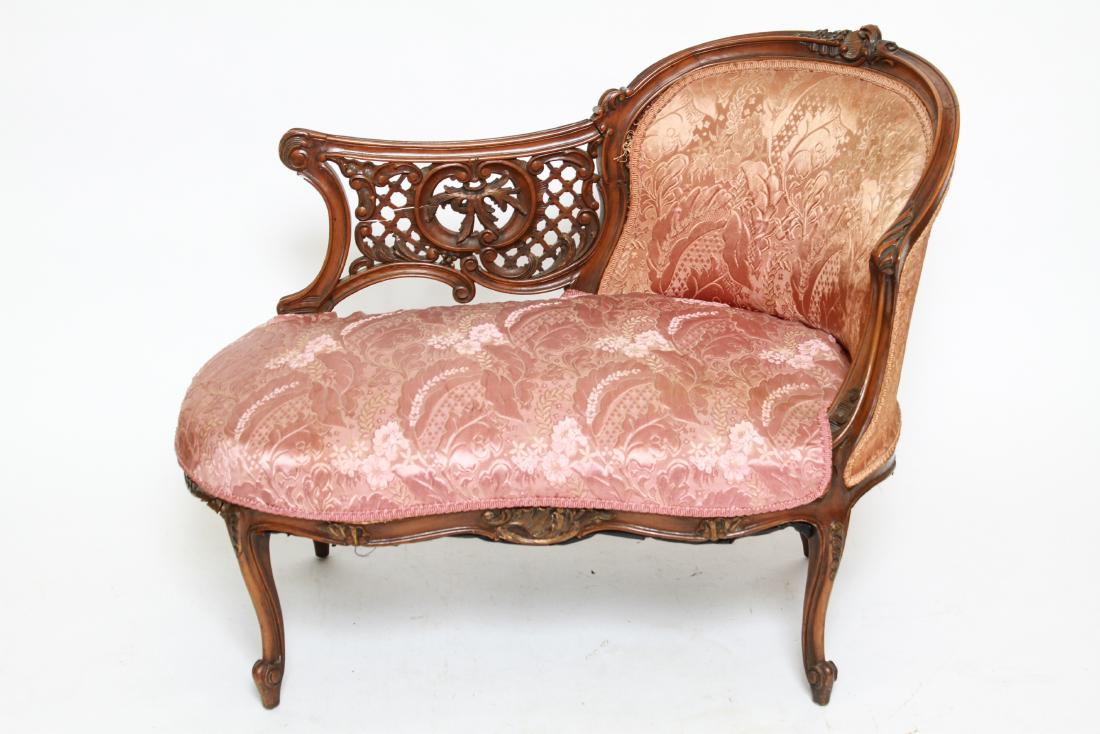 Rococo Manner Diminutive or Child's Chaise Lounge (1 of 10)